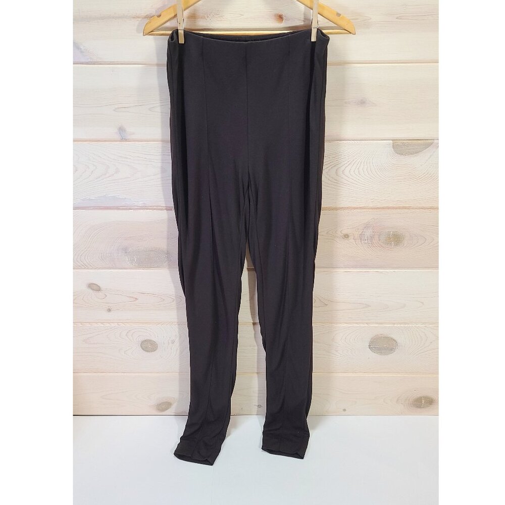 J Jill Ponte Leggings Women's size M Slim Leg Pull-on Pants Stretch Dark Brown